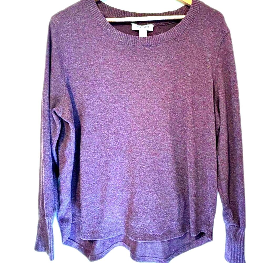 Women's Heather NINE WEST Soft Long Sleeve Sweater, XXL